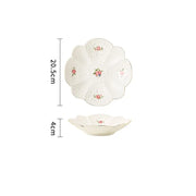Retro floral ceramic dessert plate, view 2 - MRSLM