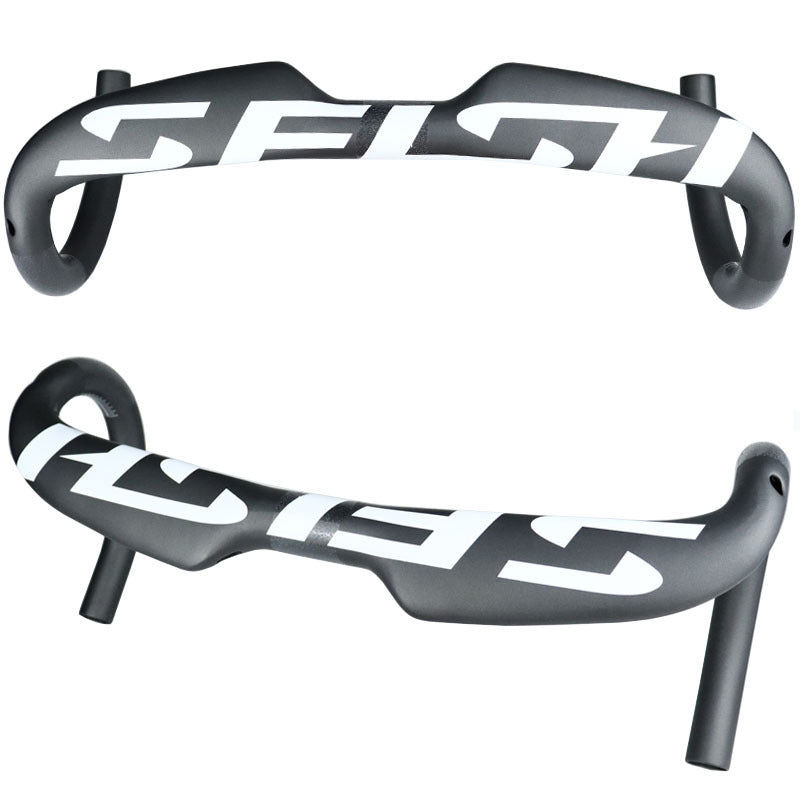 carbon fiber road bike handlebar, view 2 - MRSLM