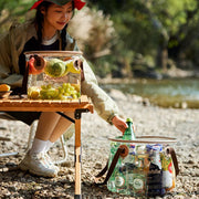 portable transparent folding bucket, view 5 - MRSLM