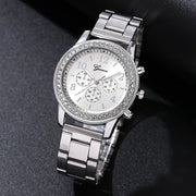 diamond rose gold women's quartz watch, view 6 - MRSLM
