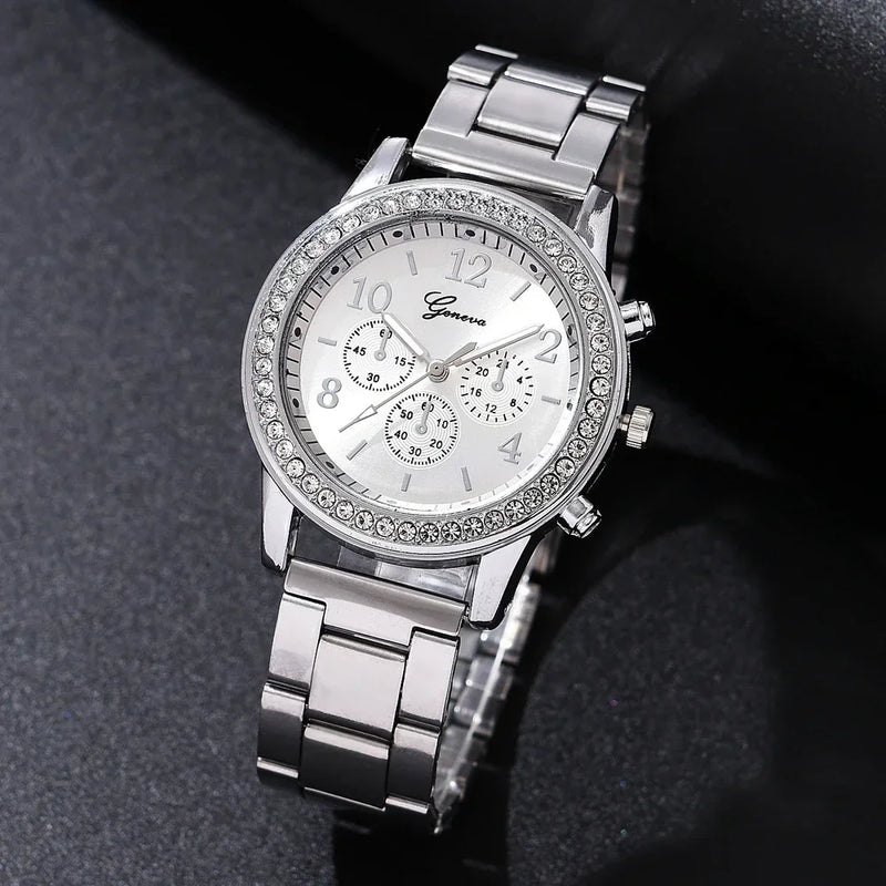 diamond rose gold women's quartz watch, view 6 - MRSLM