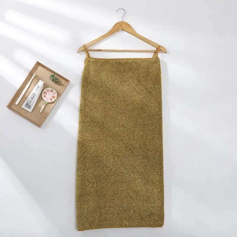 wearable microfiber bathrobe for women, view 9 - MRSLM