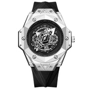 men's slim stainless steel quartz watch, view 9 - MRSLM
