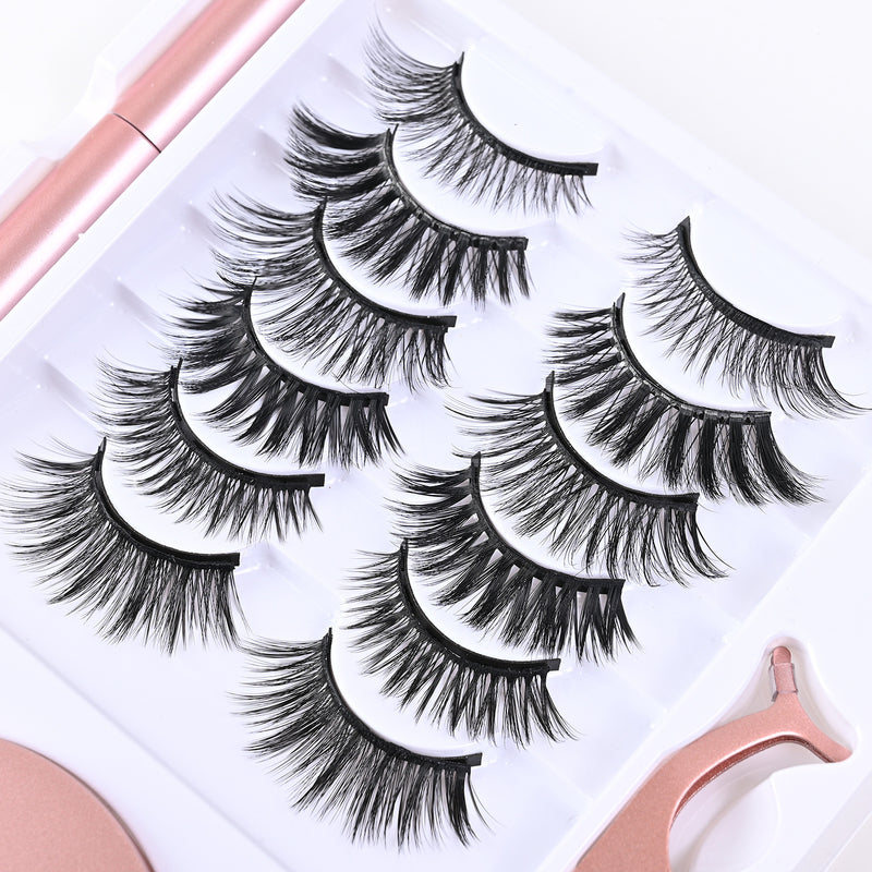 Double tube magnetic eyelash set, view 2 - MRSLM