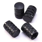 4pcs black aluminum tire valve stem caps - MRSLM