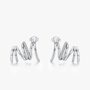 sterling silver stone-set earrings, view 2 - MRSLM