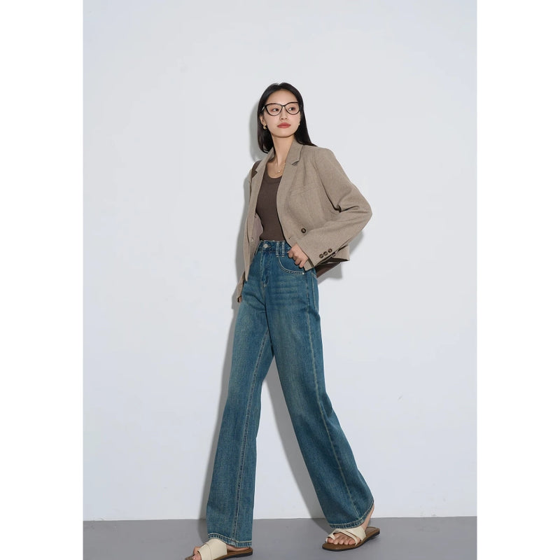 high waisted wide leg jeans, view 4 - MRSLM