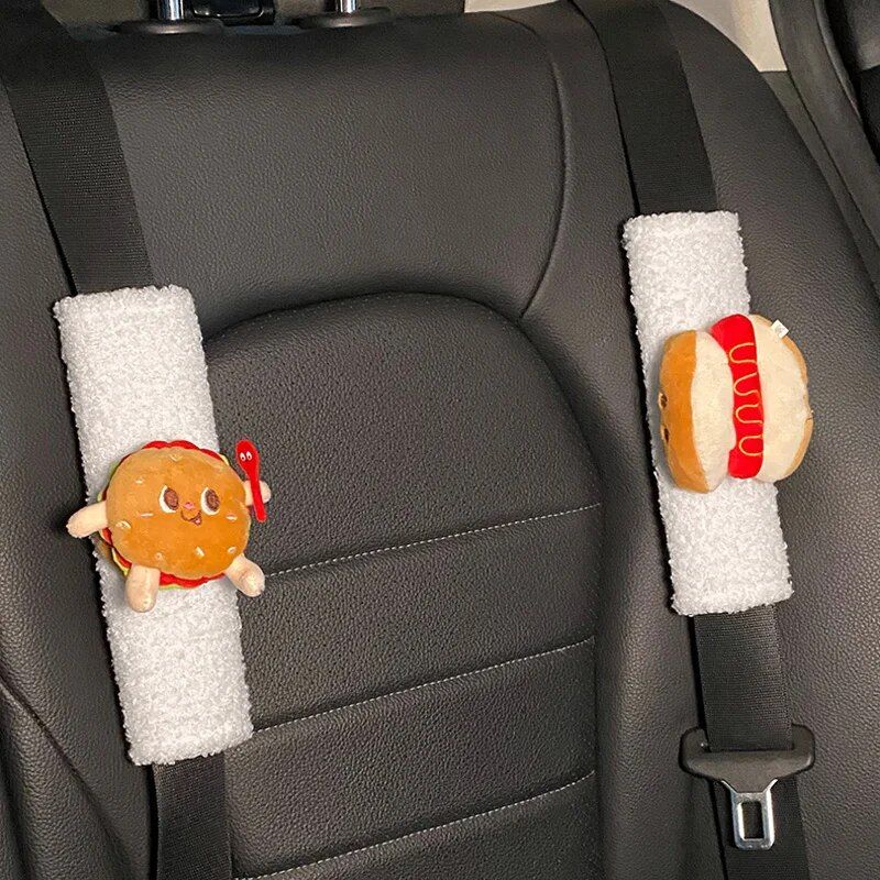 Plush cartoon car seatbelt cover, view 10 - MRSLM