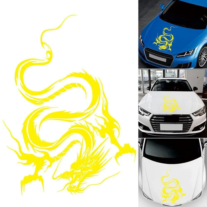 dragon pattern car hood decal, view 11 - MRSLM