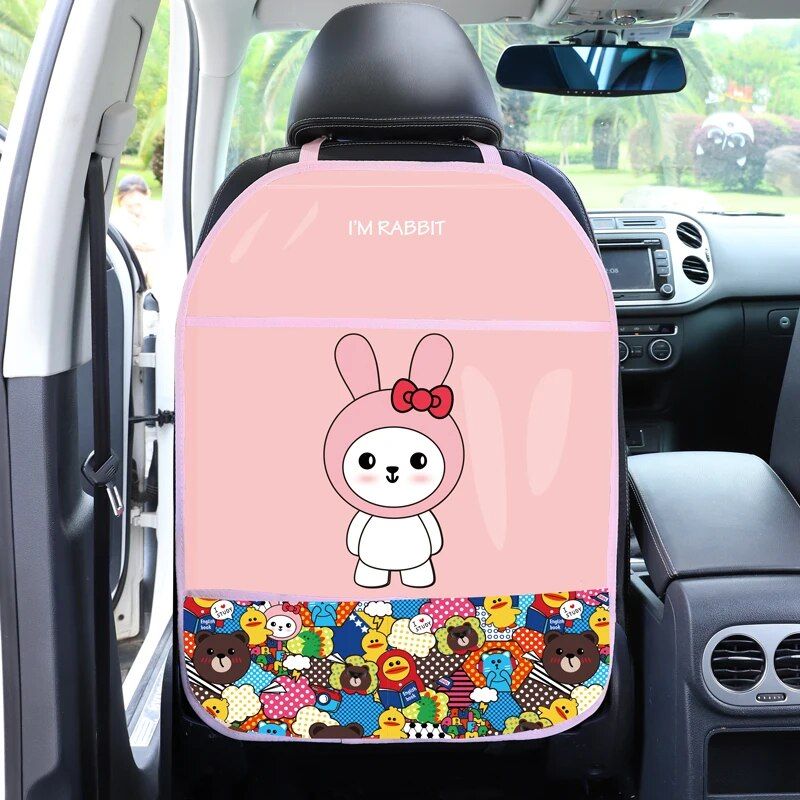 kids car seat back cover protector, view 5 - MRSLM