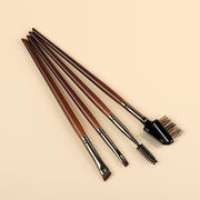 4-piece angled eyebrow and eyeliner brush set, view 2 - MRSLM