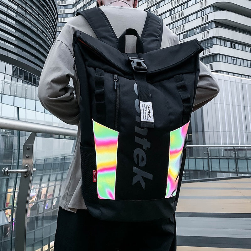 Large capacity nylon backpack, view 2 - MRSLM