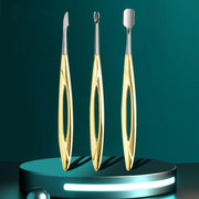gold stainless steel cuticle pusher and nail file, view 8 - MRSLM