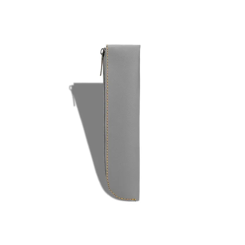 pu leather zipper pencil case, view 3 - MRSLM