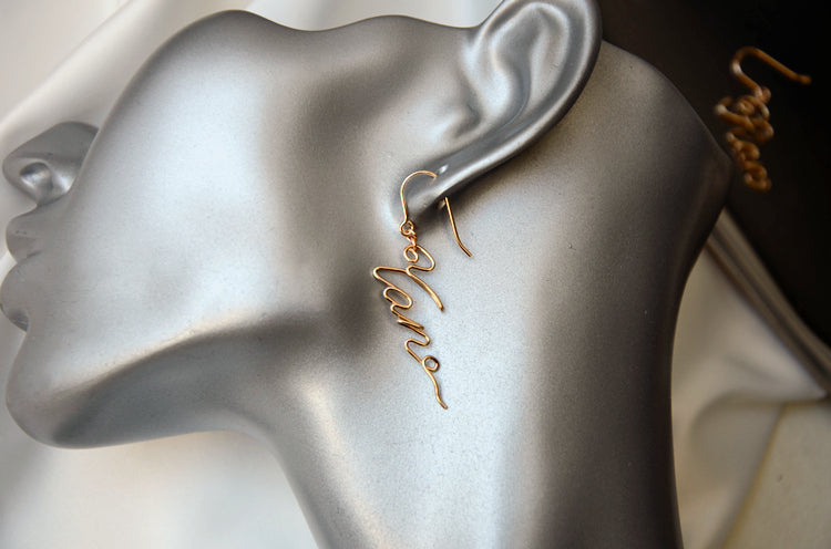pearl letter name earring, view 13 - MRSLM