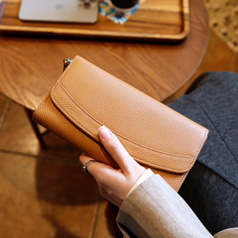 women's long leather clutch, view 13 - MRSLM