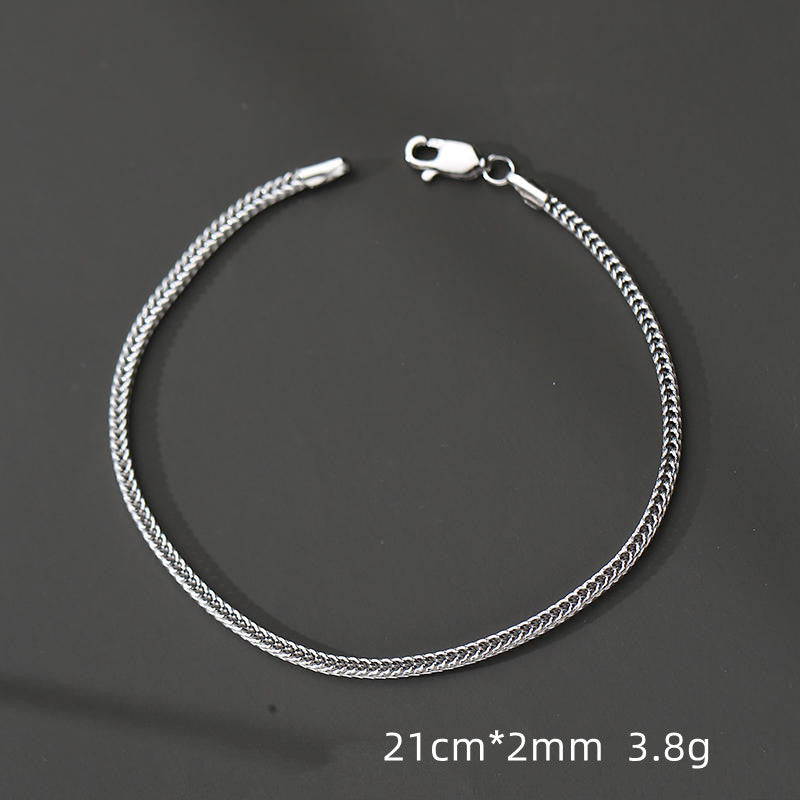 men's s925 silver chain bracelet, view 6 - MRSLM