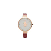 cute cat dial analog watch red, view 3 - MRSLM