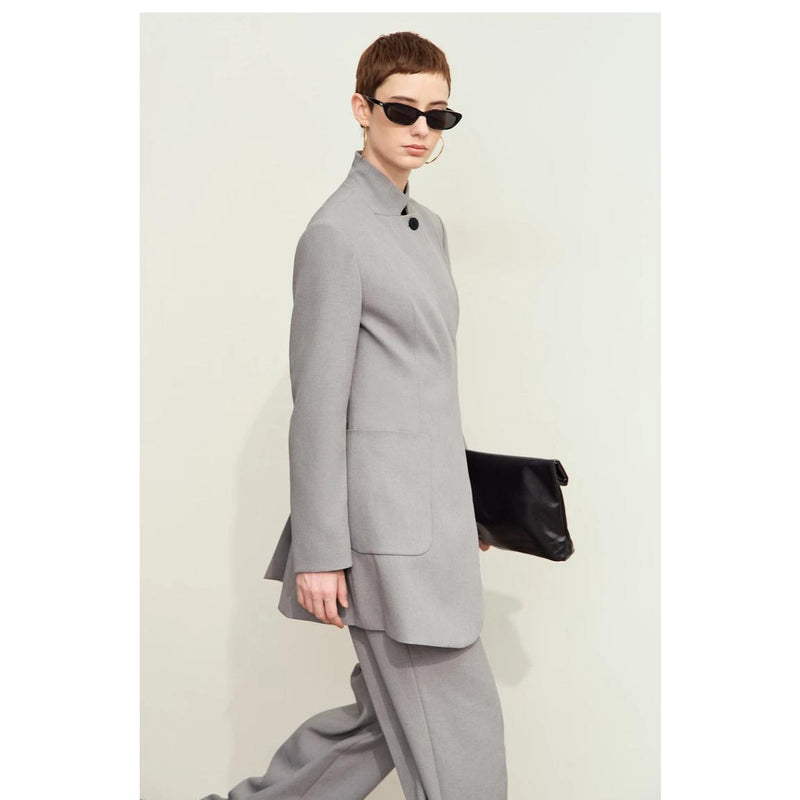 women's slim tailored coat, view 4 - MRSLM
