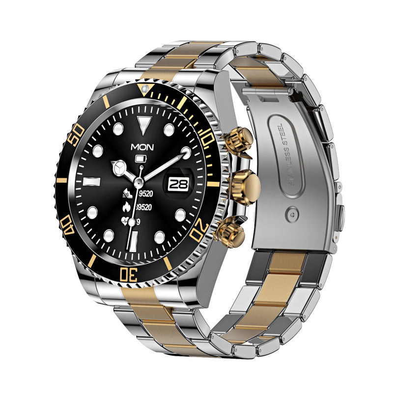 stainless steel green dial smartwatch, view 8 - MRSLM