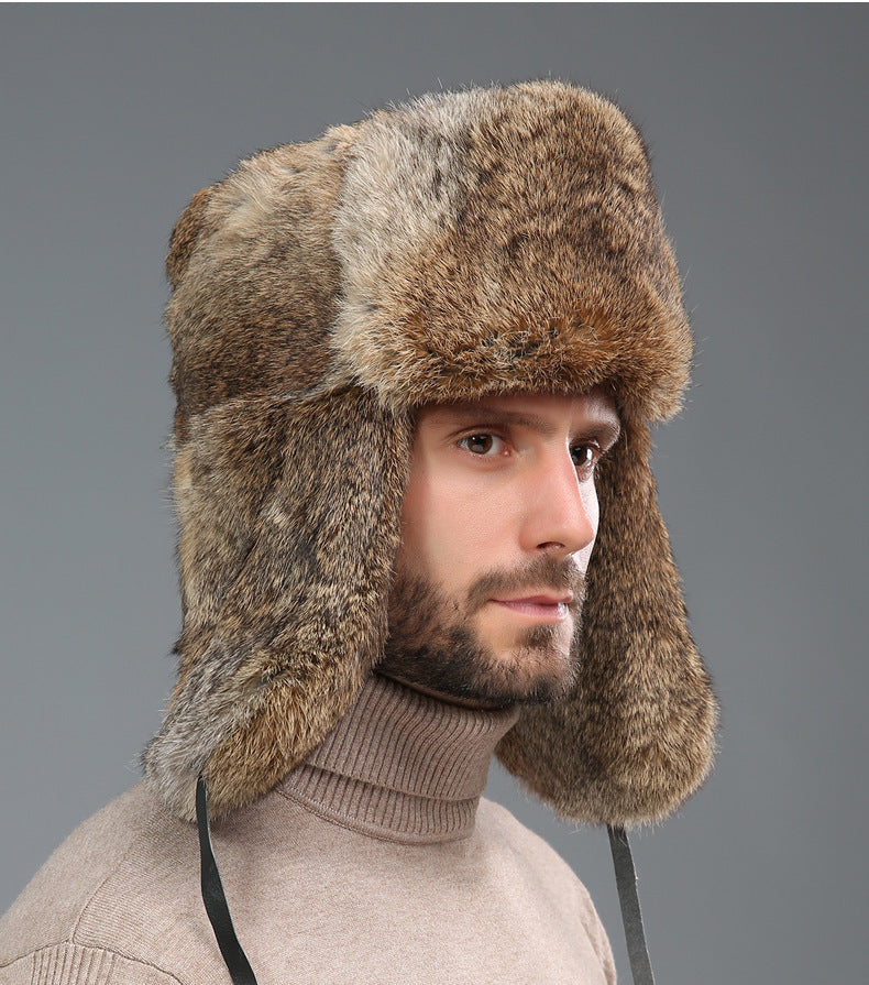 Rabbit fur winter hat, view 8 - MRSLM