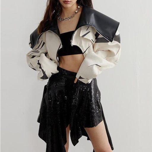 spliced edge short jacket, view 2 - MRSLM