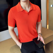 V-neck lapel polo shirt, view 8 - MRSLM