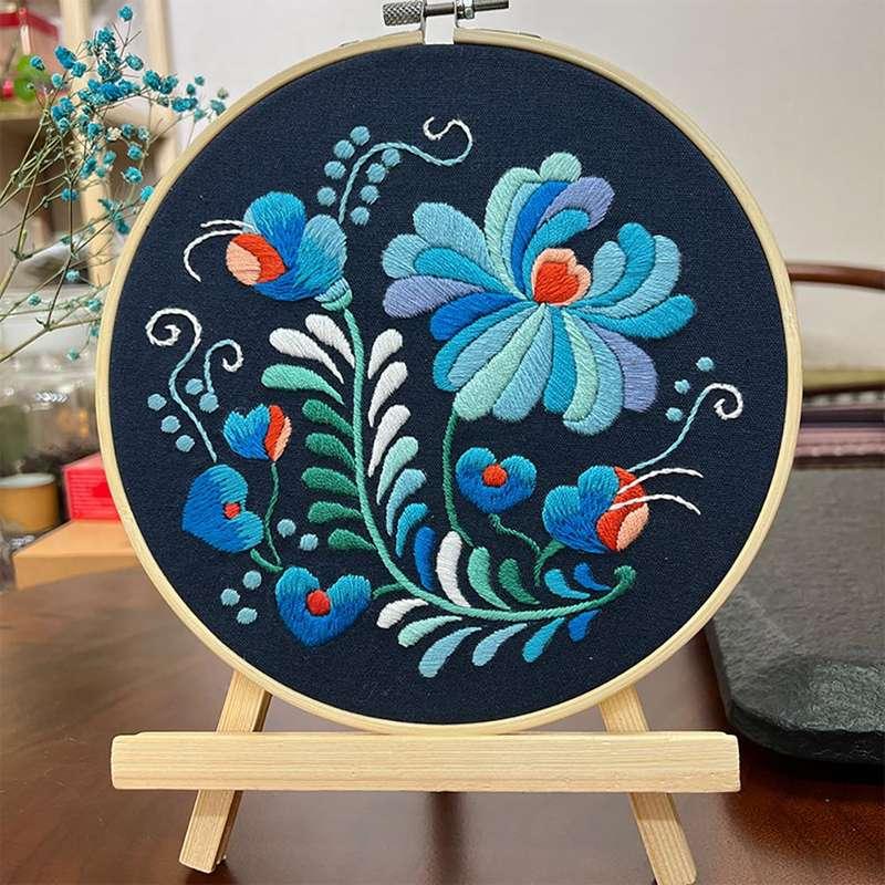DIY floral embroidery kit, view 12 - MRSLM