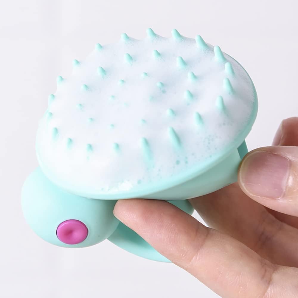 Portable Silicone Scalp Massage Shampoo Brush