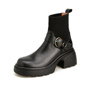 women's genuine leather ankle boots, view 2 - MRSLM