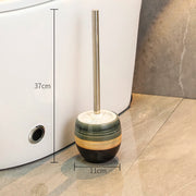 retro ceramic base toilet brush, view 2 - MRSLM