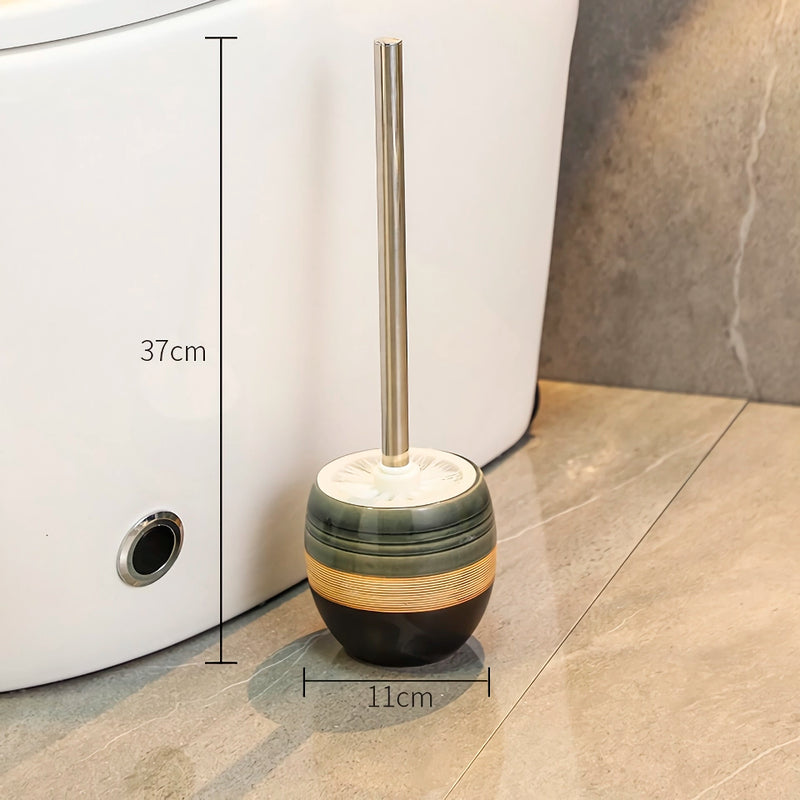 retro ceramic base toilet brush, view 2 - MRSLM