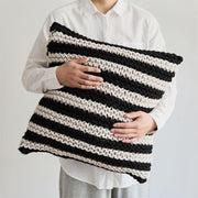 hand crochet chunky knit throw pillow, view 6 - MRSLM