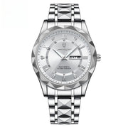 men's slim double calendar quartz watch, view 4 - MRSLM