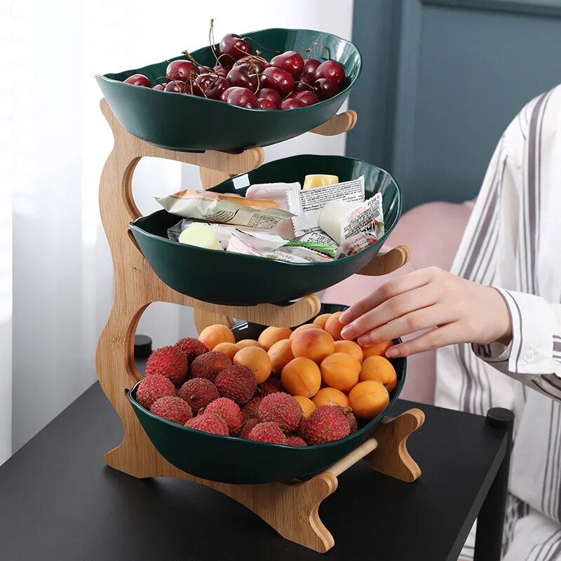 Modern Three-Layer Plastic Fruit Tray | Creative Living Room Home Decor