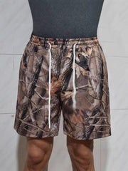 loose drawstring camouflage print shorts, view 8 - MRSLM