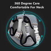 reflective cat harness and leash set, view 7 - MRSLM
