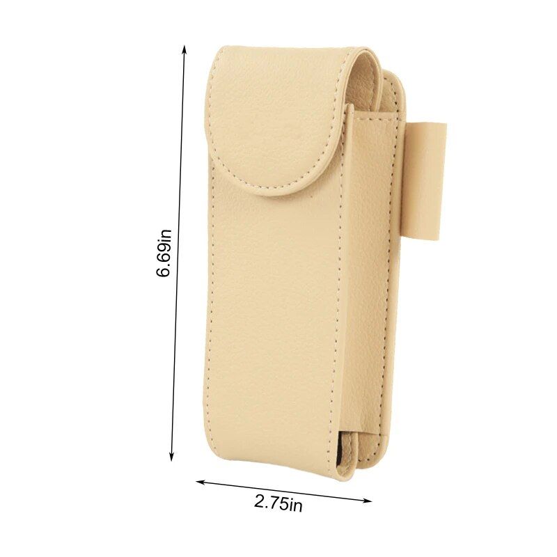 Leather sun visor glasses and card organizer, view 10 - MRSLM