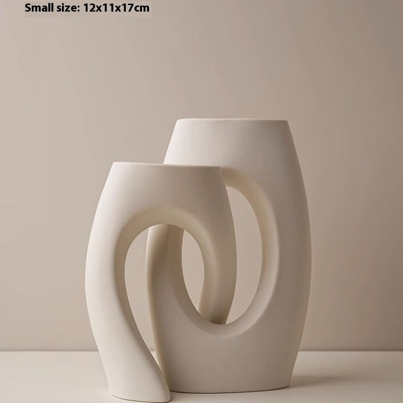 ceramic abstract vase, view 2 - MRSLM