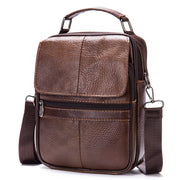 Men's leather satchel, view 6 - MRSLM
