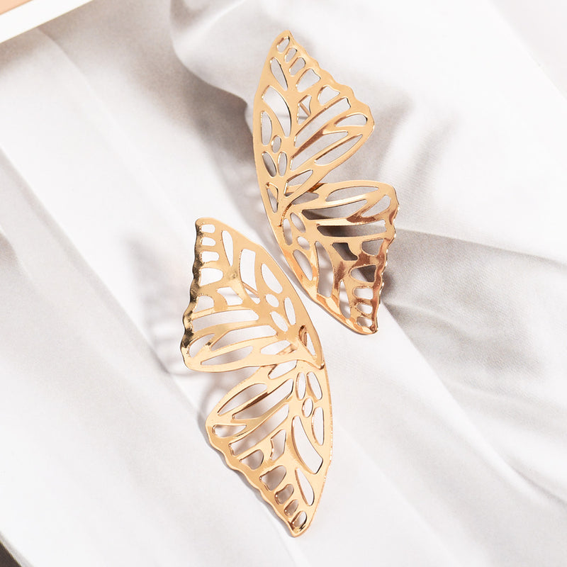 angel wing butterfly stud earrings for women, view 10 - MRSLM