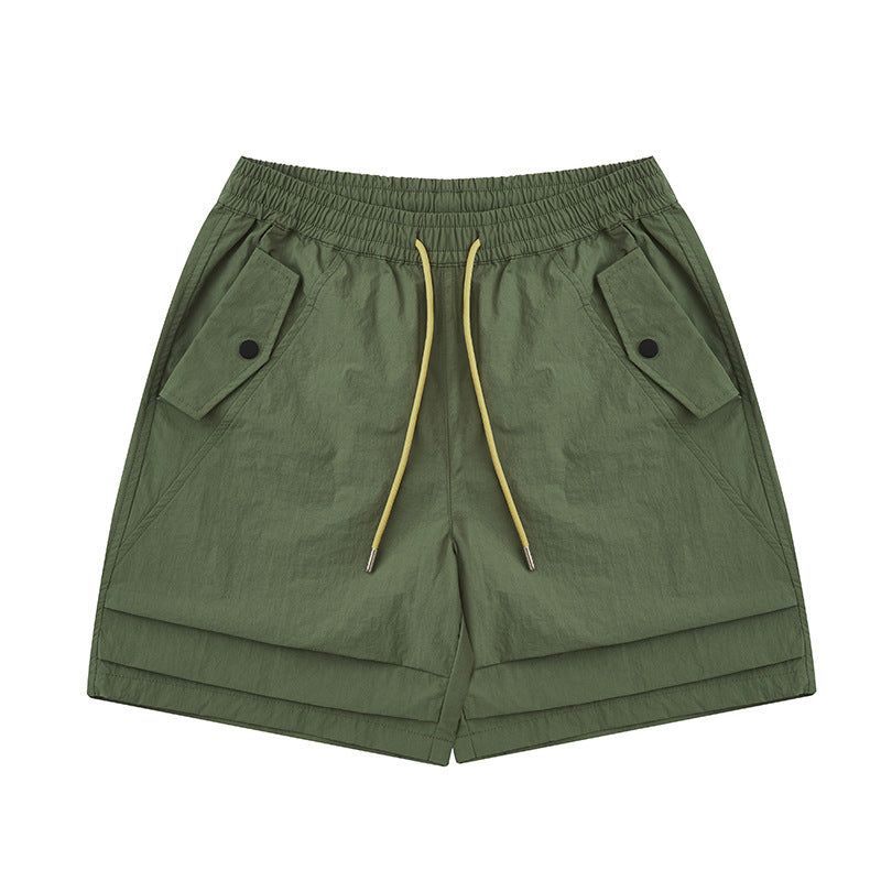 Men's loose workwear shorts with pockets, view 6 - MRSLM