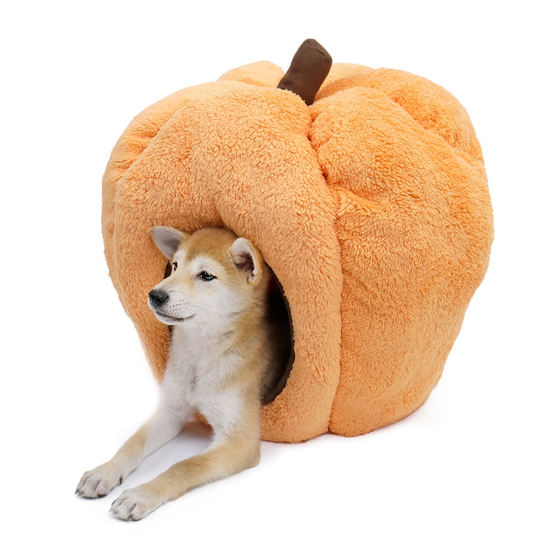 Pumpkin-shaped winter pet bed, view 5 - MRSLM