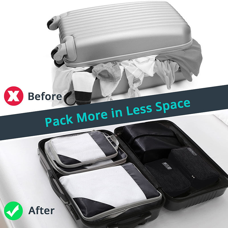 travel packing cubes and shoe bag set, view 12 - MRSLM