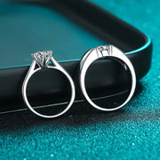 crown couple sterling silver ring, view 3 - MRSLM