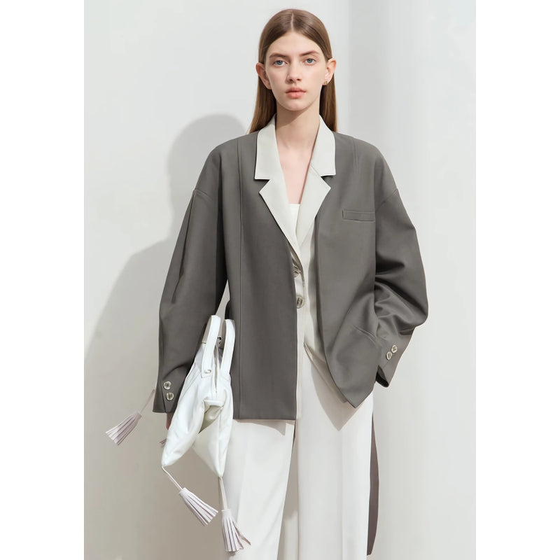 belted blazer coat, view 4 - MRSLM