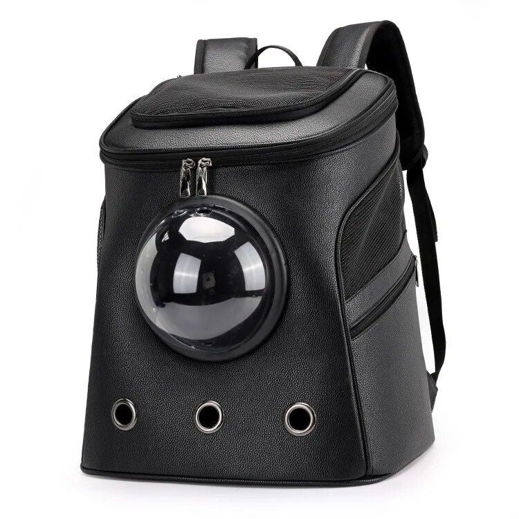 space capsule pet backpack, view 4 - MRSLM