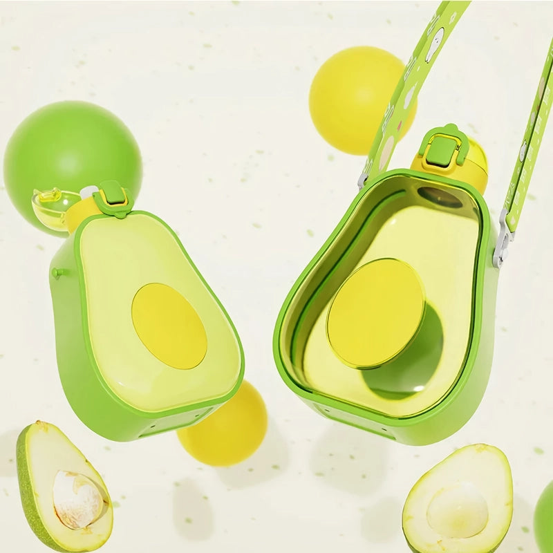 avocado kids water bottle with straw, view 9 - MRSLM