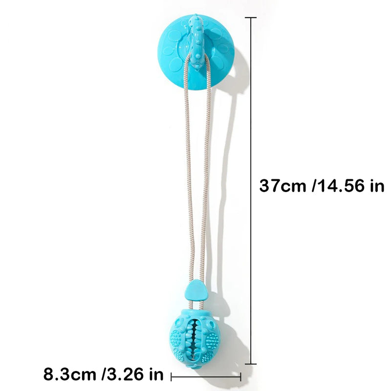 durable dog chew toy with suction cup, view 2 - MRSLM