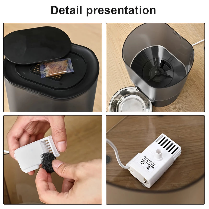 Smart WiFi automatic cat feeder and water dispenser, view 6 - MRSLM